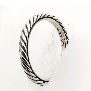 David Yurman Cable Collectibles® Stack Sterling Silver Ring Size 6